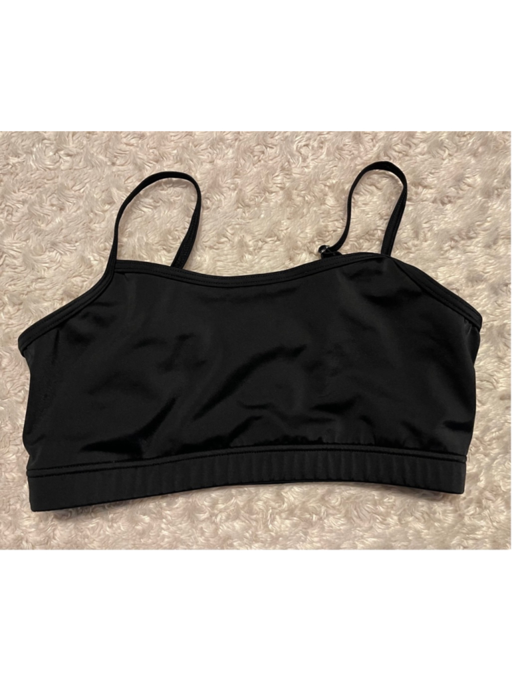 Balera Girl’s Camisole Sports Bra, Size Large Child, Black
